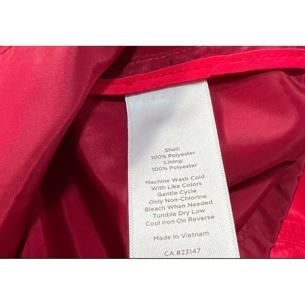 T By Talbots Sz Mp Pm Red Color-Block Zip Up Wind… - image 5